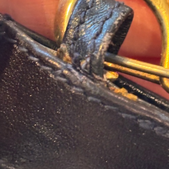 Celine Vntg. Navy and White Patterned Shoulder Bag - Picture 7 of 12